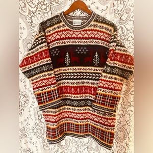 Vintage Laura Ashley Wool Fairisle Ski Sweater